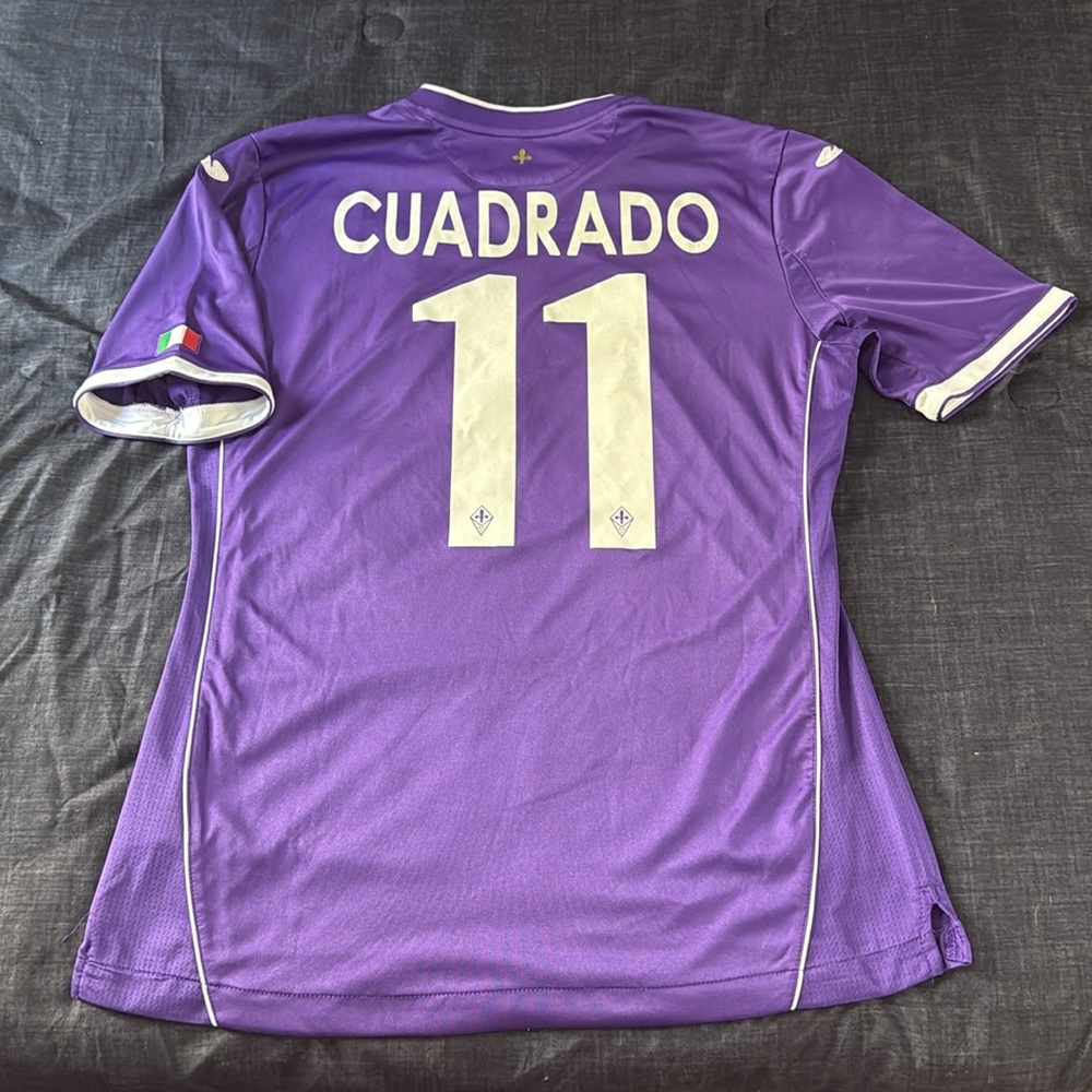 AFC Fiorentina #11 Juan Cuadrado 2014 Coppa Italia Final Joma Jersey